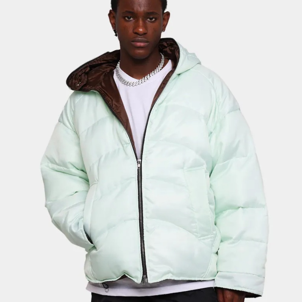 NEW MNML Reversible Full Zip Puffer Jacket SIZE:L